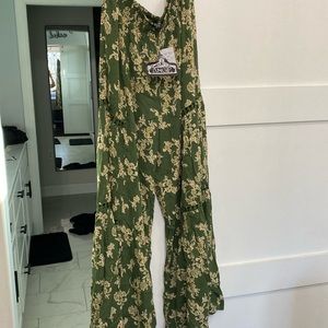 Green Angie flare pants
